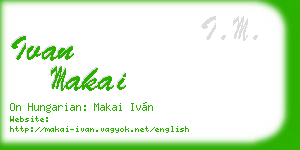 ivan makai business card